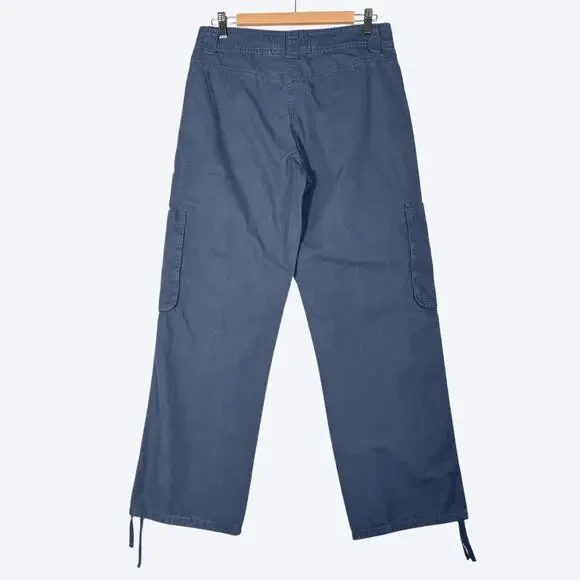Brand New Vanilla Star Blue Cargo Pants Women's 8 Lightweight Utility Pockets - Picture 2 of 9